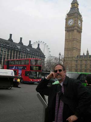 Big Ben with the London Eye in the background