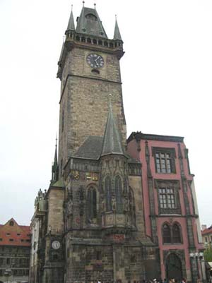 Prague's amazing Clock Tower from the north