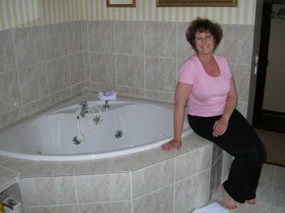 Our bathroom at L'Atre Fleuri
