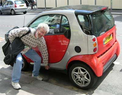 Marc moves a SmartCar over a little bit