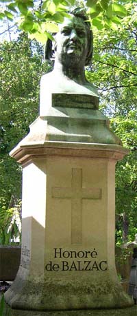 Bust of Balzac at Pere Lachaise