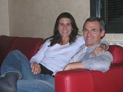 Eleni and Giuseppe at their spectacular home