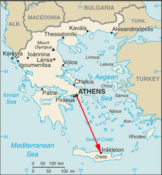 Athens to Crete