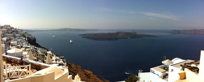 The volcano in Santorini