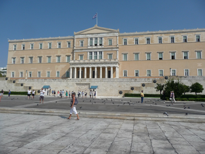 Parliament building in Athens