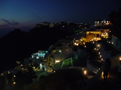 Santorini at night