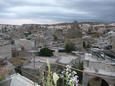 View of the town of Gorme from our hotel room