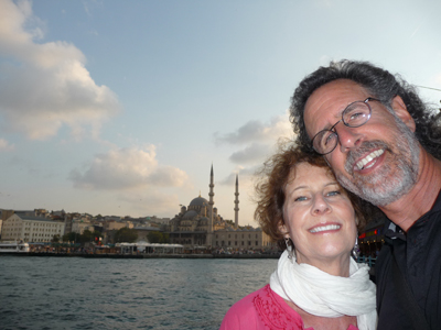 Carol and David at the Galata Bridge