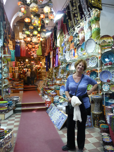 Carol in her element at the Grand Bazaar