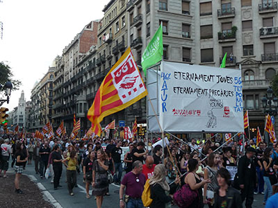 Demonstration march in Barcelona