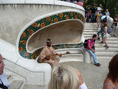 Musician at Gaudi’s Parc Guell