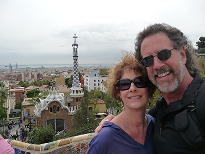 Carol and David at Gaudi’s Parc Guell