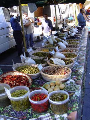 Fare at the Muslim market in Avignon