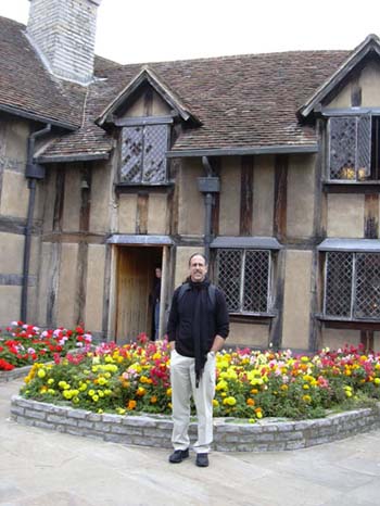 David and Shakespeare's birthplace