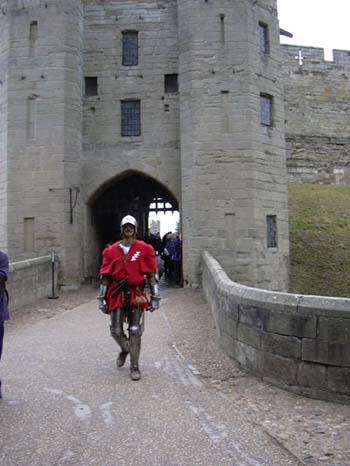 They came out to meet us at Warwick Castle