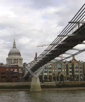 The Millenium Bridge and St. Pauls