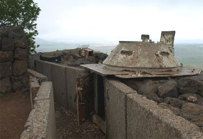Deserted Syrian bunker in the Golan Heights