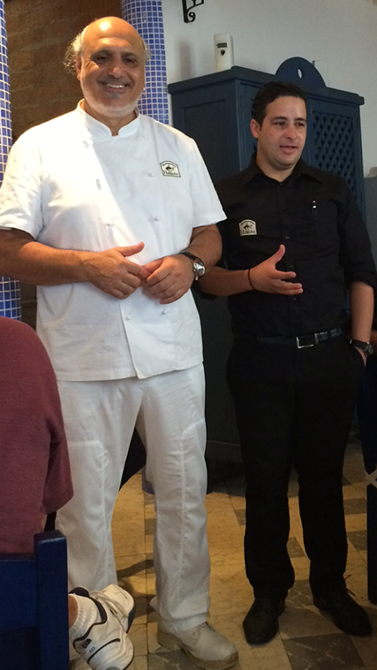 The chef came out to talk to us at Mediterraneo Havana restaurant
