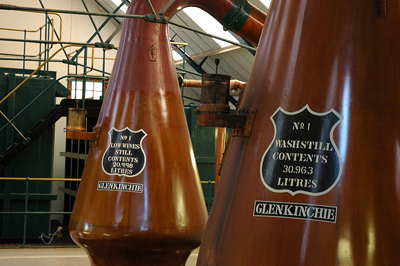 Boilers at Glenkinchie Distillery