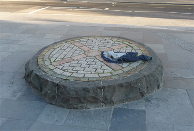 Spot where they used to hang people on Grassmarket Street