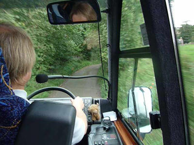 Our bus tour of castles took us down some very narrow roads