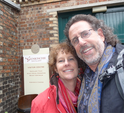 Carol and David at the Glenkinchie Distillery