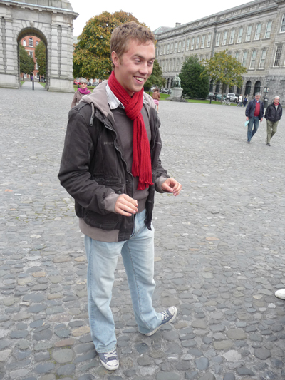 Our guide, Kieran, at Trinity College in Dublin