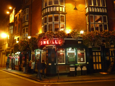 One of the pubs along our Dublin literary pub crawl