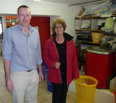 Michael and Carol at the Prospect Hill Laundromat in Galway