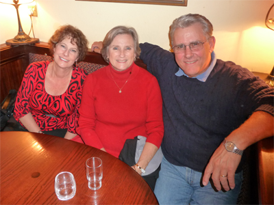 Carol, Mandy and John at Brennan's Hotel in Dingle