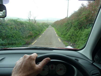Typical narrow Irish road