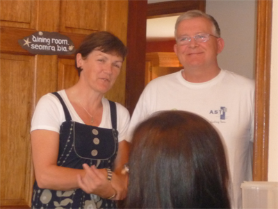 Barbara and Michael, owners of the Milestone House B&B in Dingle