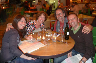 Quezia, Carol, David and Brett at Jamie's Italian