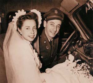 Mom and Dad are married in 1945