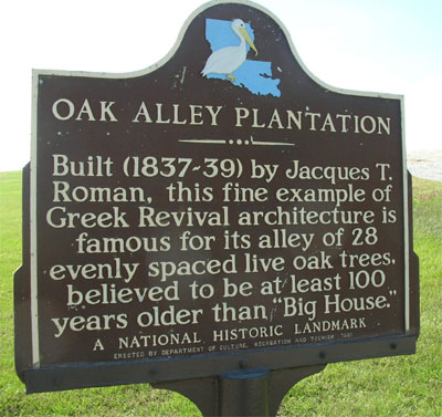 Some history of Oak Alley Plantation