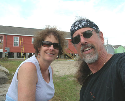 Carol and David at the Musician's Village site