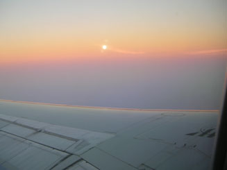 Moon over the wing