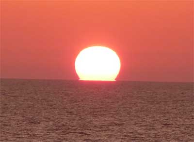 Mediterranean sunset from our hotel window