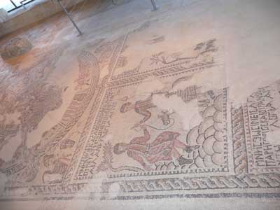 Ancient floor mosaic at Tsipori