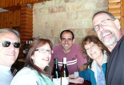 Carmi, Meira, Adam, Carol and David at the Odem Moutain Winery