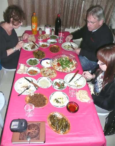 A Druze feast at Yuseph's house in Beit Jann