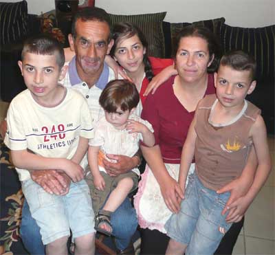 Yuseph Abuchaya and his family at their lovely home in the Druze village of Beit Jann in the Galilee