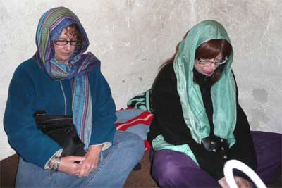 A moment of silent reflection in the sacred Druze cave in Beit Jann