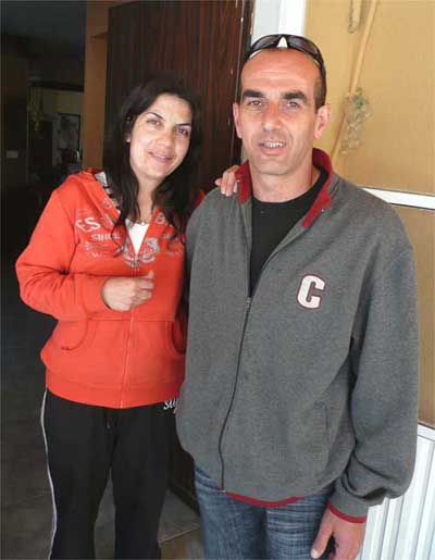 Amin and his wife - our gracious hosts and owners of the B&B "Touching the Sky" in Beit Jann