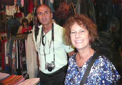 Shlomo and Carol at the ancient Jaffa market