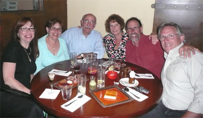 Meira, Ronit, Peter, Carol, David and Carmi at Tapeo in Tel Aviv