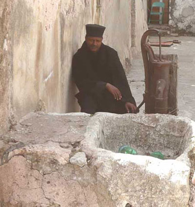 Ethiopian priest near the Church of the Holy Sepulchre