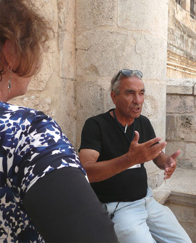 Ellie reviewing ancient Jewish history as Carol listens