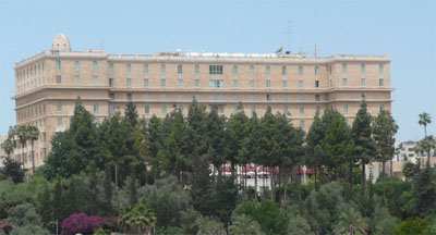 The King David Hotel as seen from the west.