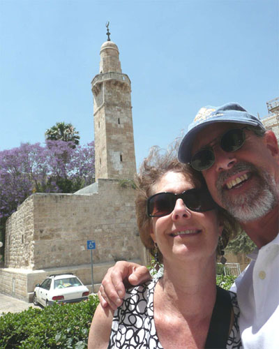 Carol and David in the Jewish Quarter
